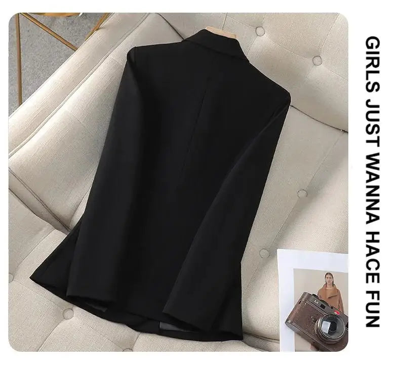 Spring Women's Casual Blazers Feminino Korean Style Fashion Long Sleeve Plus Size Jackets Coats Outerwears Veste Femme