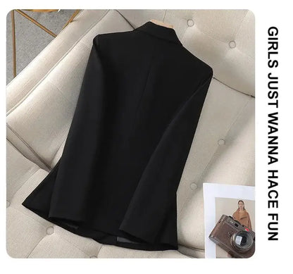Spring Women's Casual Blazers Feminino Korean Style Fashion Long Sleeve Plus Size Jackets Coats Outerwears Veste Femme