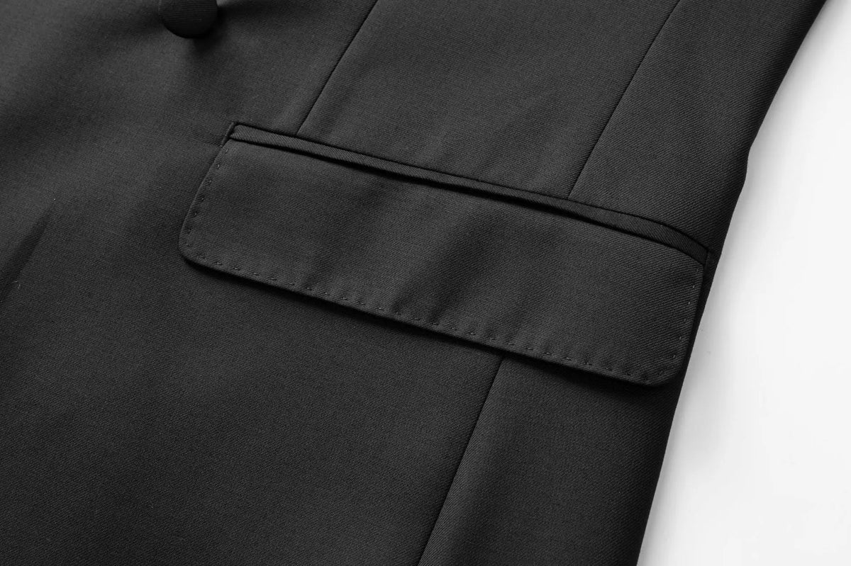 Luxury Wool Silk Suit Jacket Men Double Breasted Casual Business Dress Coats Autumn/Winter Banquet Party Wedding Groom Blazers