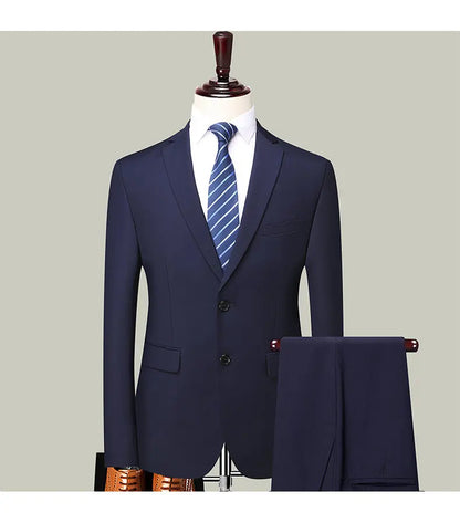 Suits for Men, College Students, Civil Servants, Business Interviews, Formal Wear, Weddings, Grooms, Best Men, Two-Piece Suits