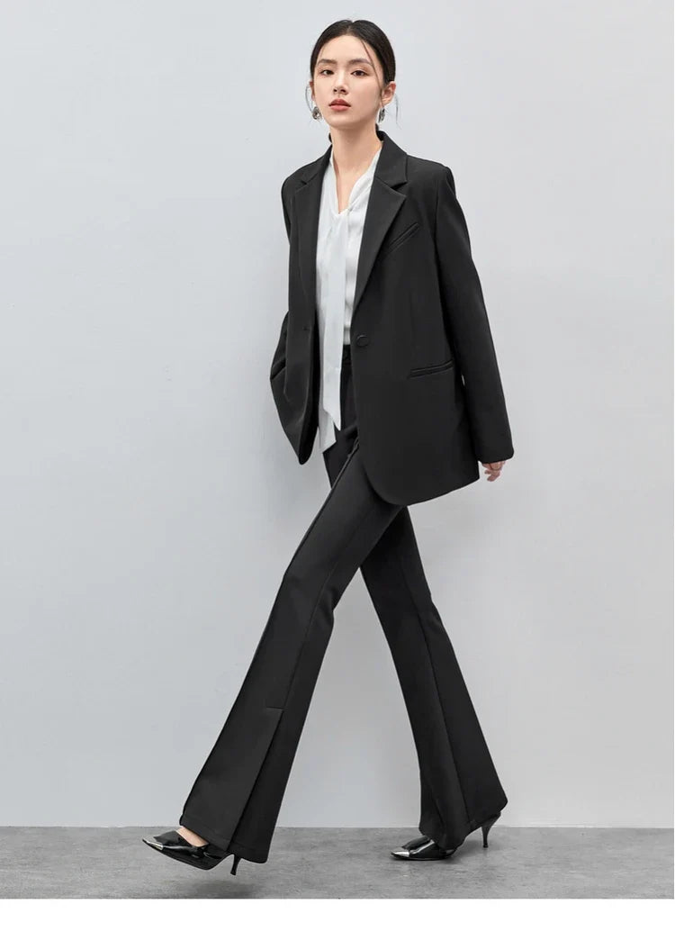 Blazer Women 2026 Spring Black Suit Jackets Office Business Workwear Casual Blazers Coat Female Outerwear Clothing