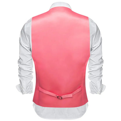 Men's Satin Vest Slim Fit Single-Breasted Waistcoat for Weddings and Formal Occasions