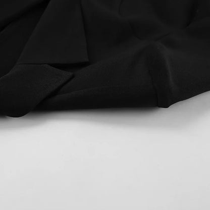 Elegant Black Lace Splice Long Sleeve Women's  Commute Style Fashion Design Polyester Fabric Business Casual Coat