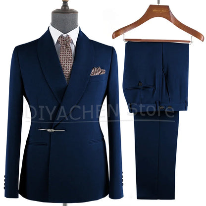 Ternos Masculino – Smoking Masculin à Revers Métalliques, Tissu Formel, Cigar Masculino