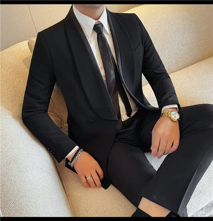 New men's suits, tall and straight, fashionable, cool and versatile. Autumn dress, casual and fitted, cool and stylish