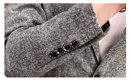 Blazer.New Boutique Men's Solid Color British Style Fashion Casual Business Job Interview Gentleman Party Best Versatile Dress