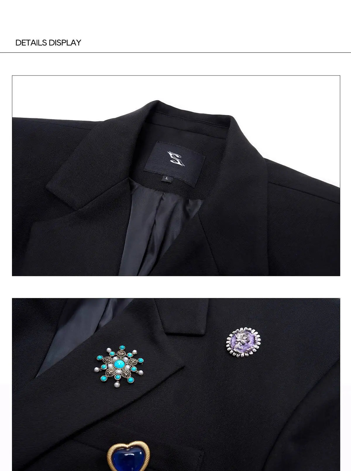 Luxury Temperament Niche Three-dimensional Patchwork Blazer Coat Men's 2025 Autumn Original Shoulder Pad Clothes JY4547
