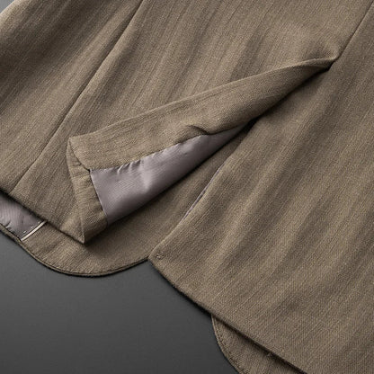 Spring and Autumn Men's British Naples suit, no perm, solid color, wedding, business, work, versatile, simple, high-end suit