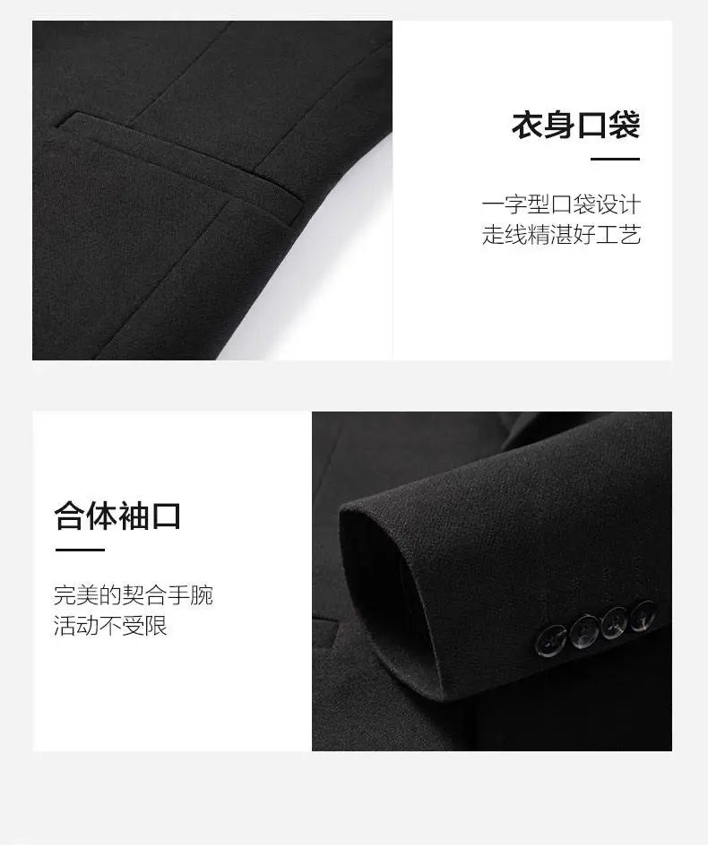 Blazer's New Men's Fashion Outdoor Travel Solid Color, Youthful Wedding, Hosting, Campus Slimming, Casual Korean Version Blazer
