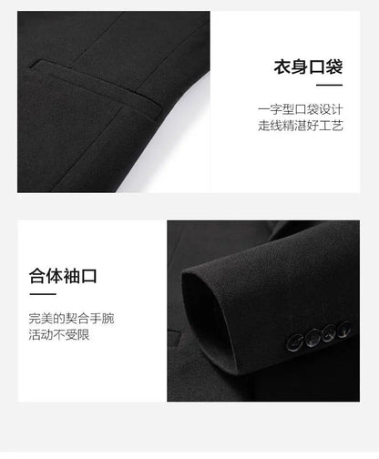 Blazer's New Men's Fashion Outdoor Travel Solid Color, Youthful Wedding, Hosting, Campus Slimming, Casual Korean Version Blazer