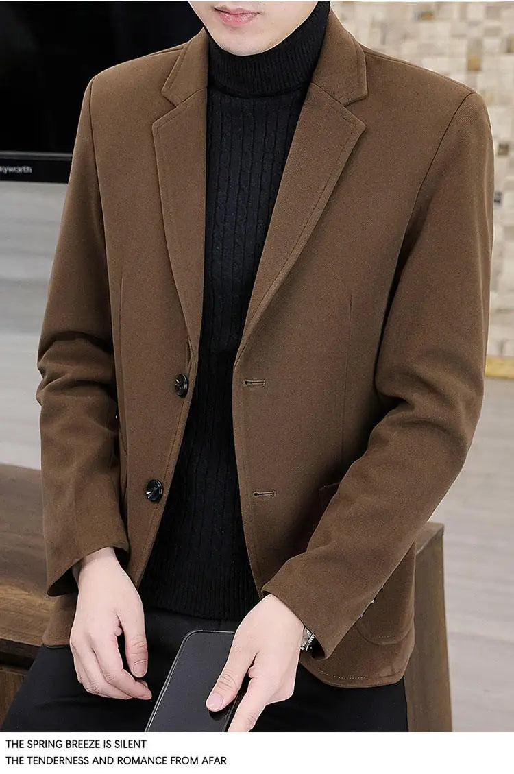 Blazer  New Stylish and Slimming Middle-aged Business Casual Solid-color Wedding Banquet Host Men Outdoor Performance Blazer