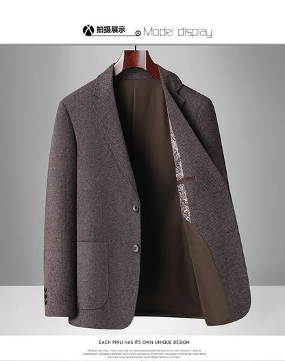 The New Men's Wool Suit for the Autumn and Winter of 2025 Is Crisp, Fashionable, Cool, and Versatile, a Trendy Suit Jacket