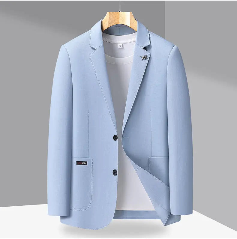 2026 Blazer Lightweight High-end Men's Fashionable Business Outdoor Travel Youthful Wedding Hosting Casual Korean Style Blazer