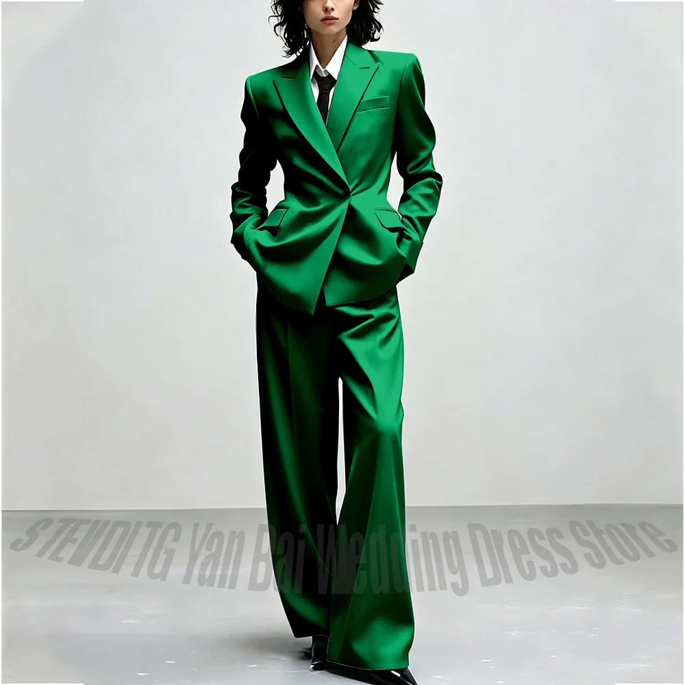 Casual Women Suit Trendy Solid Black Long Sleeve Lapel Straight Fashion Jacket Pants All-Match Shopping Street Style Daily Wear