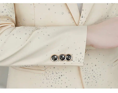 Blazer Men's Sequined High-end Hot Diamond Style Business Outdoor Travel Wedding Youth Slimming Casual High Formal Wear Blazer