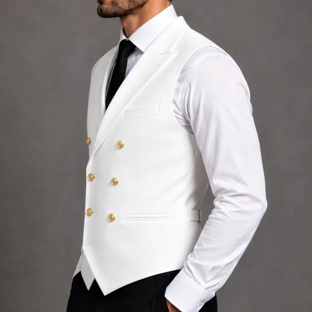 Men's Double Breasted Vest for Wedding & Formal Occasions