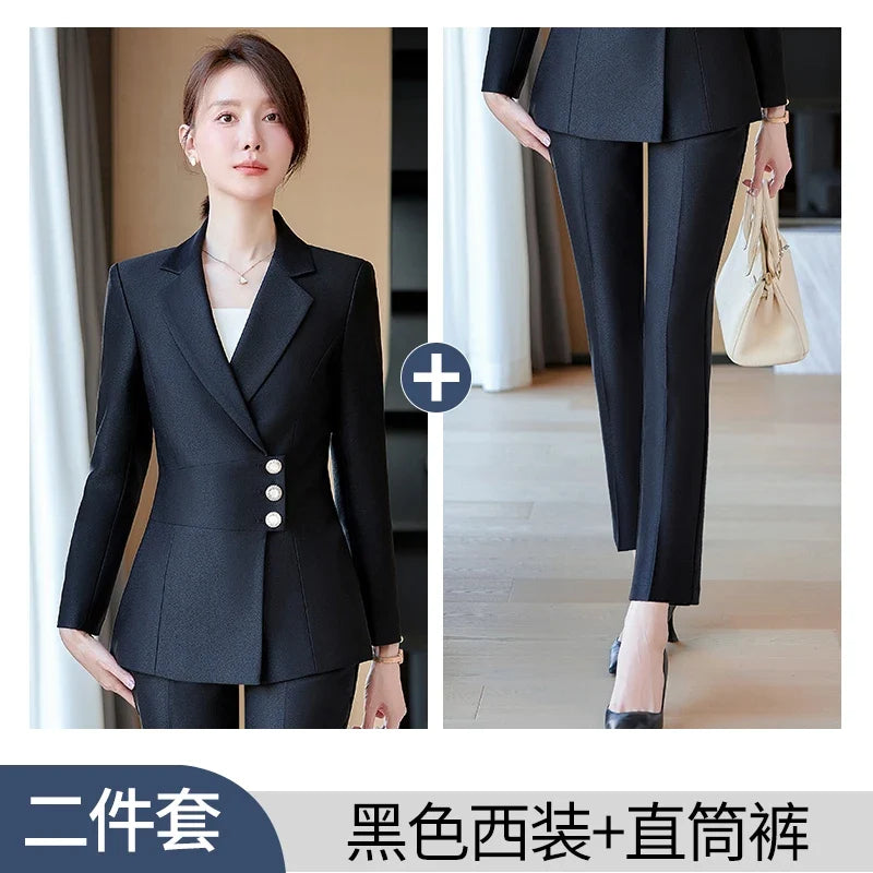 New fashion professional women's clothing for 2025, high-quality two-piece suit jacket + pants. Elegant and charming