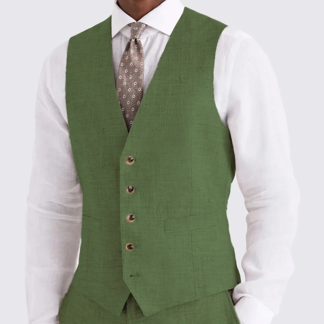 Men's Suit Vest Single Breasted V-Neck Waistcoat for Business Banquet and Casual Wear