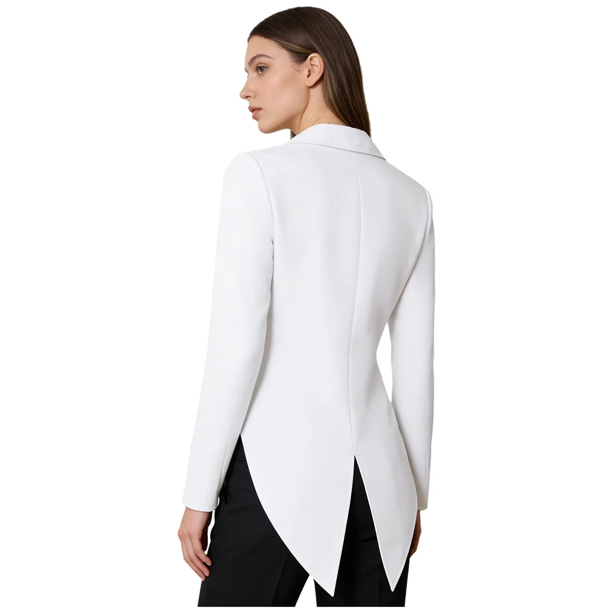 Womens Nightclub Cocktails Tailcoat Waitress Cosplay Costume Blazer Jackets Swallowtail Jacket Tuxedo Coat Jazz Dance Costume