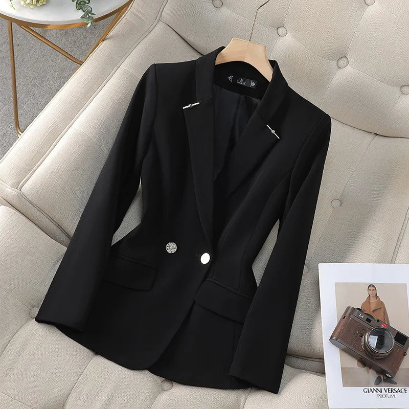 Spring Women's Casual Blazers Feminino Korean Style Fashion Long Sleeve Plus Size Jackets Coats Outerwears Veste Femme