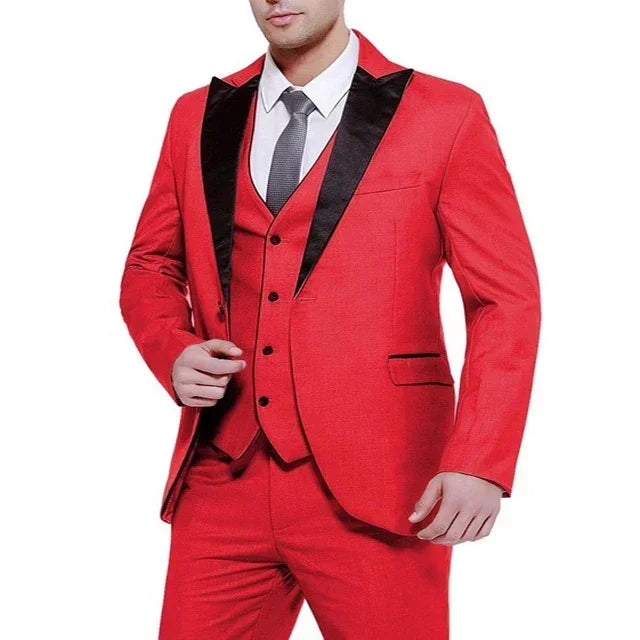 Elegant Champagne Wedding Men Suit Groom Tuxedo Slim Fit Prom Blazer Hombre Casual High Quality Custom 3 Piece Set Costume Homme