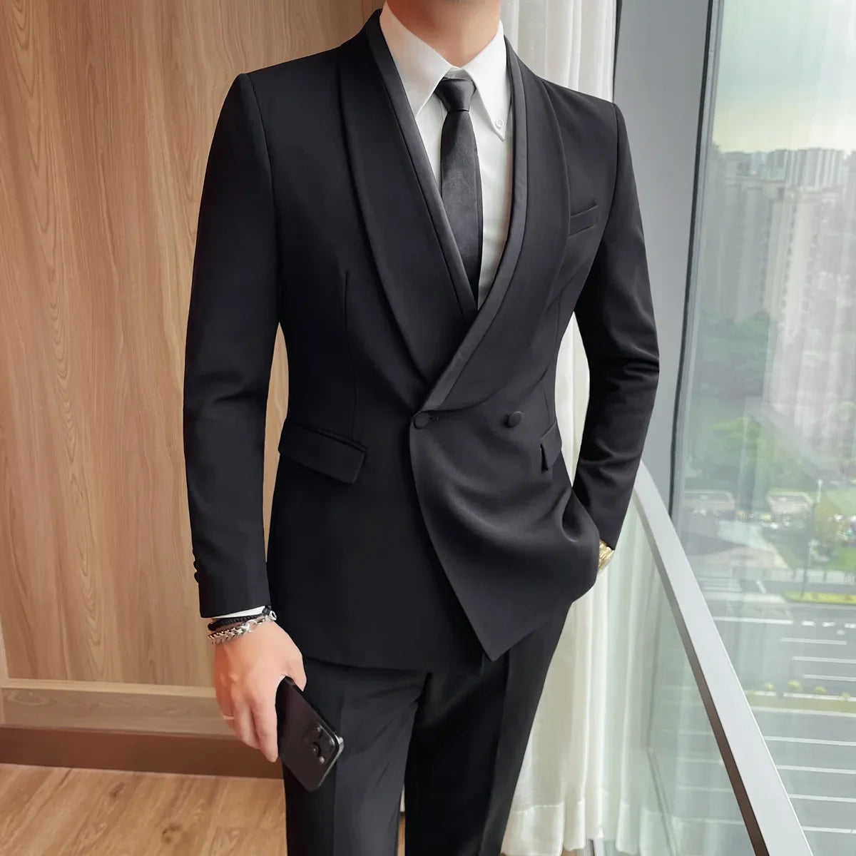 High Quality Men's Wedding Groom Suit Jacket Business Formal Dress Suit Jackets Casual Slim Fit Office Social Banquet Blazers