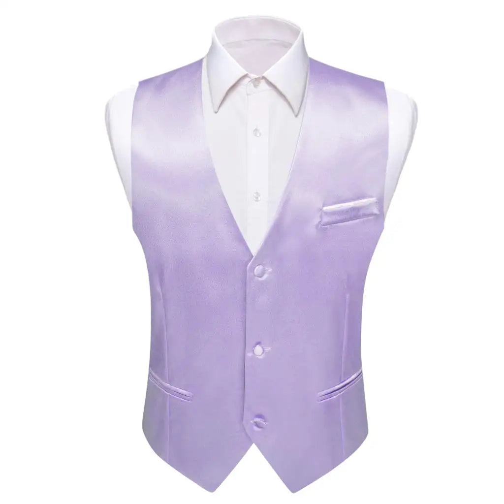 Men's Satin Vest Slim Fit Single-Breasted Waistcoat for Weddings and Formal Occasions