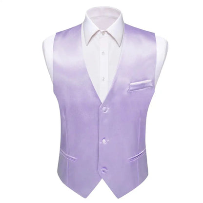 Men's Satin Vest Slim Fit Single-Breasted Waistcoat for Weddings and Formal Occasions