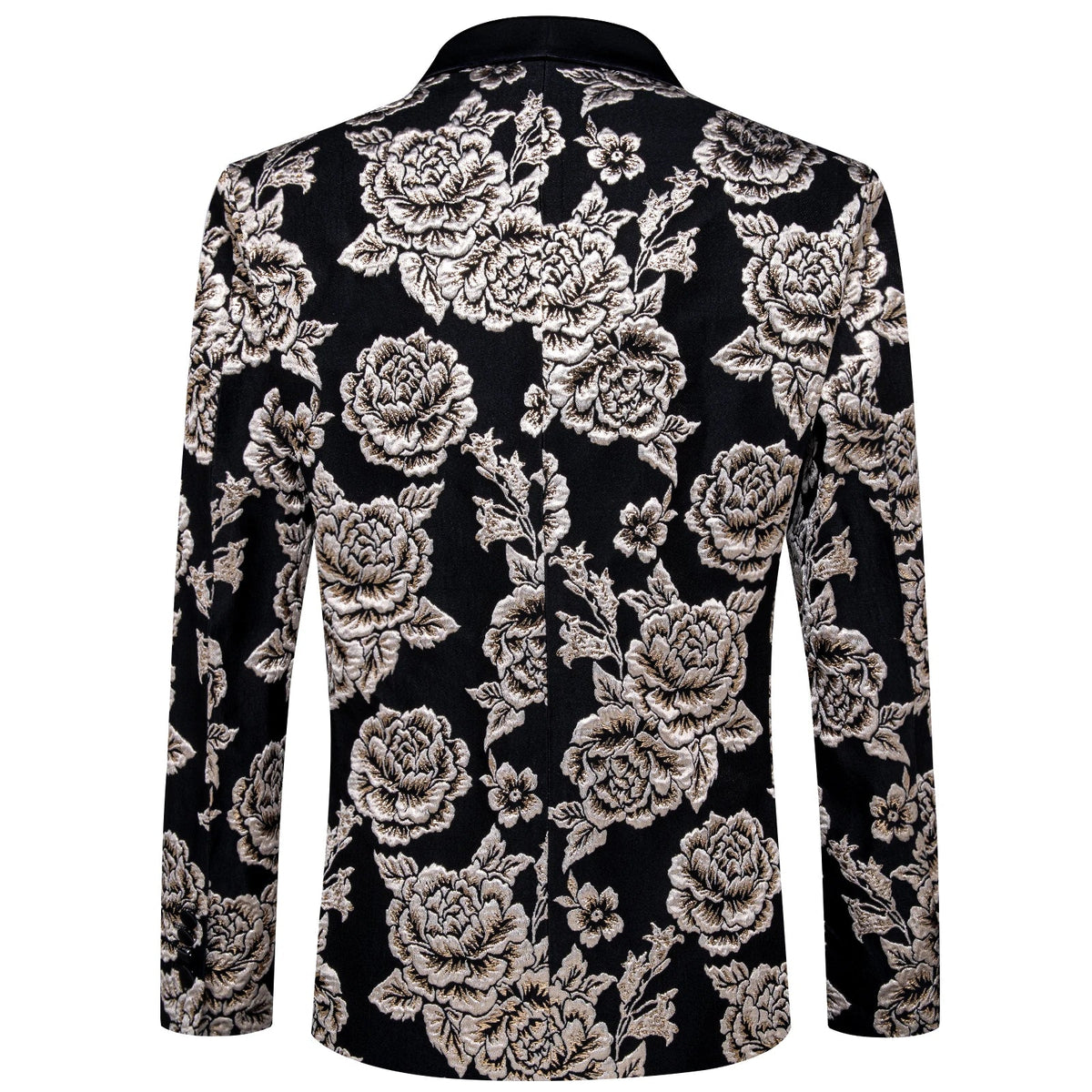Men's Black Paisley Suits Blazer Jacket Fashion Business Banquet Wedding Party Dress Floral Red Suit Coat Men Clothing