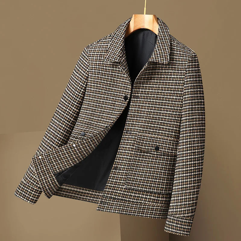Large Size Men's Casual Jacket Lapel Shirt Handsome Spring Autumn Plus Fat Trendy Brand Loose Top for Youth