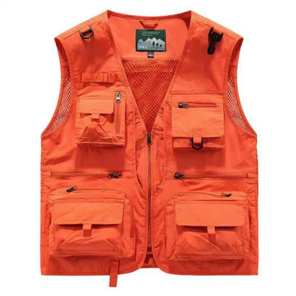 Men's Tactical Vest – Formal Workwear Sleeveless Waistcoat for Men – Multi-Pocket, All Seasons