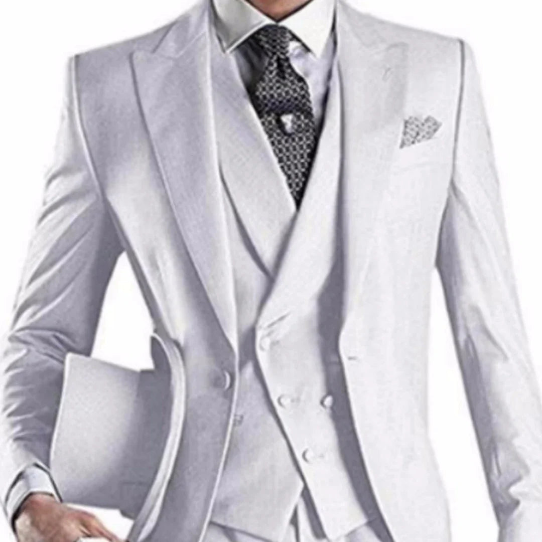 Men's Vest Double Breasted with Lapel Smart Casual Waistcoat for Wedding Banquet and Daily Wear