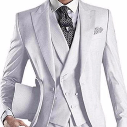 Men's Vest Double Breasted with Lapel Smart Casual Waistcoat for Wedding Banquet and Daily Wear