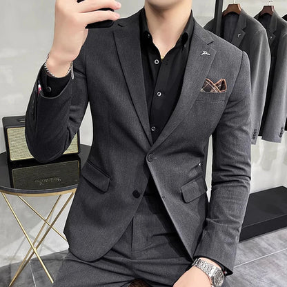 Men's Blazer Suit Jacket – Smart Casual & Business Style – 1 or 2 Button – Wedding & Party