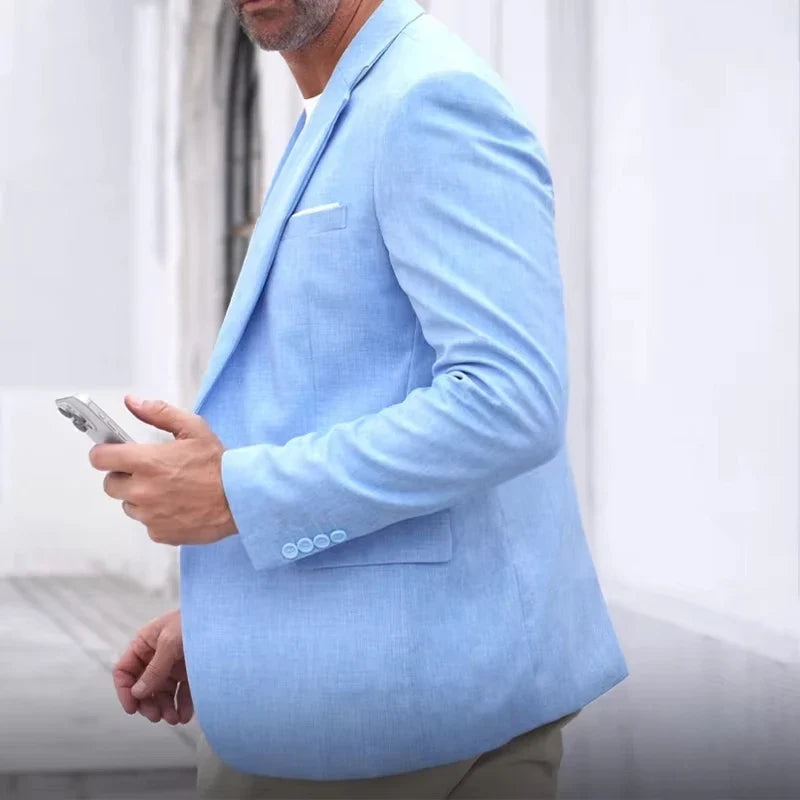Men's Jacket Men's Summer Casual Suit Blazer Single Button Suit Jacket for Weddings Daily Office Outdoor Occasions