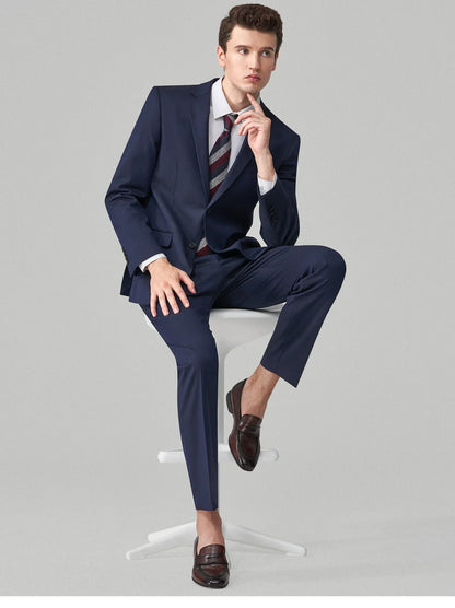 Men's Slim Fit Suit Blazer and Pants Set for Business Formal and Wedding Occasions