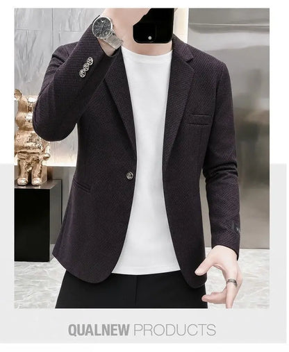 Men's Slim Fit Fashionable Hair Stylist Little Blazer Autumn 2026 New Arrival Trendy Small Jacket for Younger Men