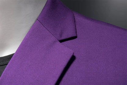 Men's Slim Fit Single-Breasted Blazer for Business Casual and Wedding Occasions
