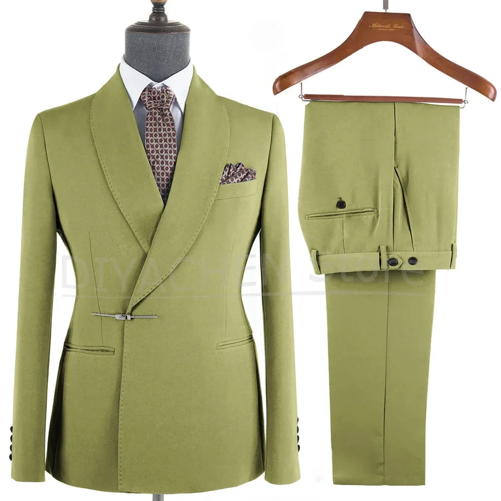Ternos Masculino – Smoking Masculin à Revers Métalliques, Tissu Formel, Cigar Masculino