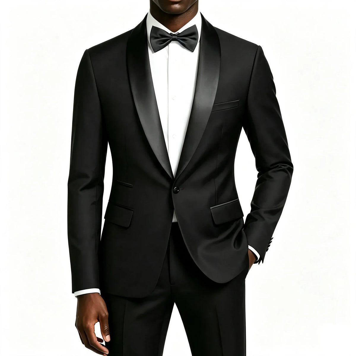 Men's 2 Pieces Suit Set, Slim Fit Tuxedo Suit for Wedding Groom, Business, Dinner Party, Prom, Banquet Occasions