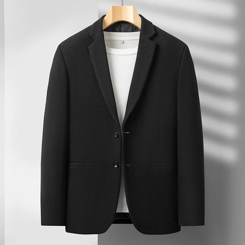 2025 Men's High-End Boutique Wool Suit Casual Business Top Coat Fashion Gentleman Party Four Seasons Elegant Tailored Suit