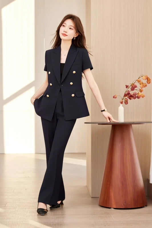 Stylish professional women's wear, two-piece pants + blazer, exquisite elegant, new style for spring summer 2026