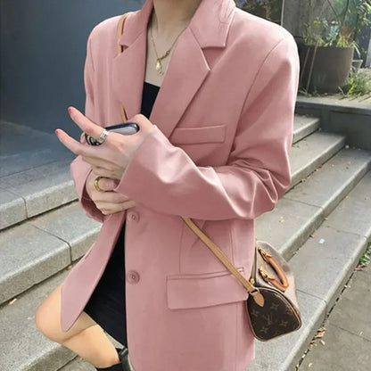 Women's Slim Fit Long Sleeve Blazer Elegant Office Blazer Casual Korean Fashion Street Trend Spring Autumn New