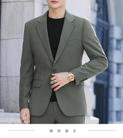 Blazer: Outdoor Men Fashion Gentleman Stylish and Versatile Trendy Casual Best for Best Man Formal Workwear Professional Blazer