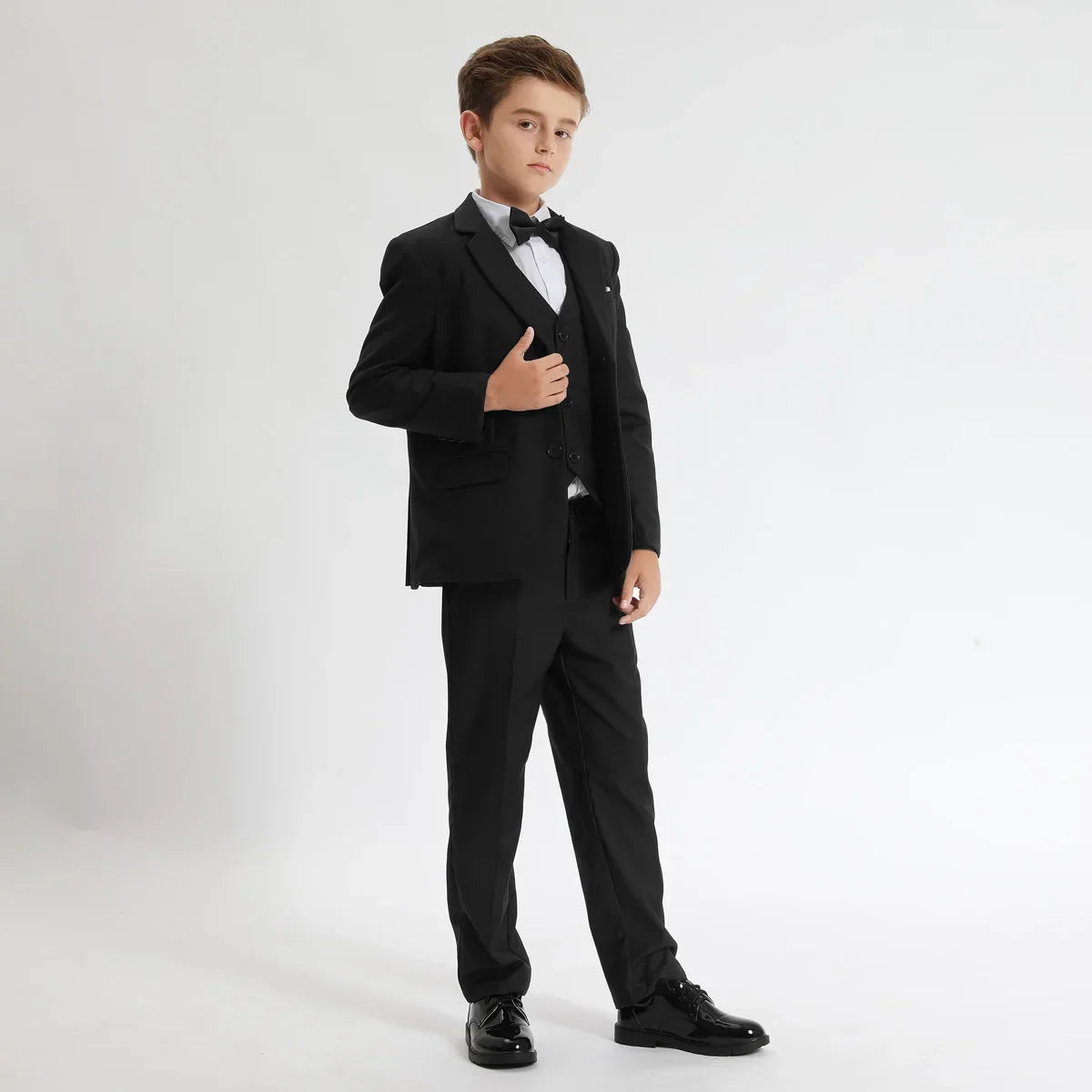Kids Clothes Boys Suit Wedding Formal Outfit Set Children Easter Church Gentleman Ring Bearer Perform Tuxedo Teenagers Blazer