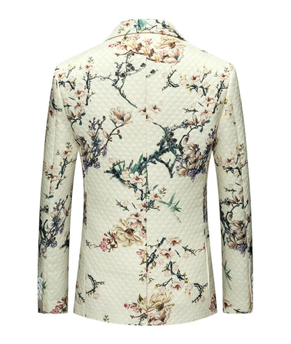 Men's Slim Fit Business Casual Blazer 2025 Stylish Print Boutique Hombre Costume De Luxe Fashionable Men's Suit Blazer