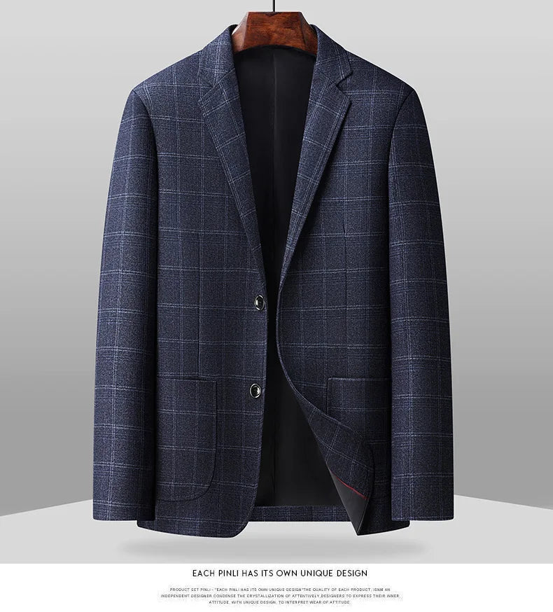2026 New Style Slim-Fitting Men's Suit Jacket - Solid Color Classic Business Casual Fashion Formal Suit Jacket Top