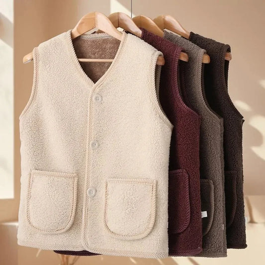 Women Large Size 5XL Parkas Waistcoat Coat Autumn Winter Female Cotton Padded Sleeveless 2025 Lady Lamb Down Cotton Vest Jacket