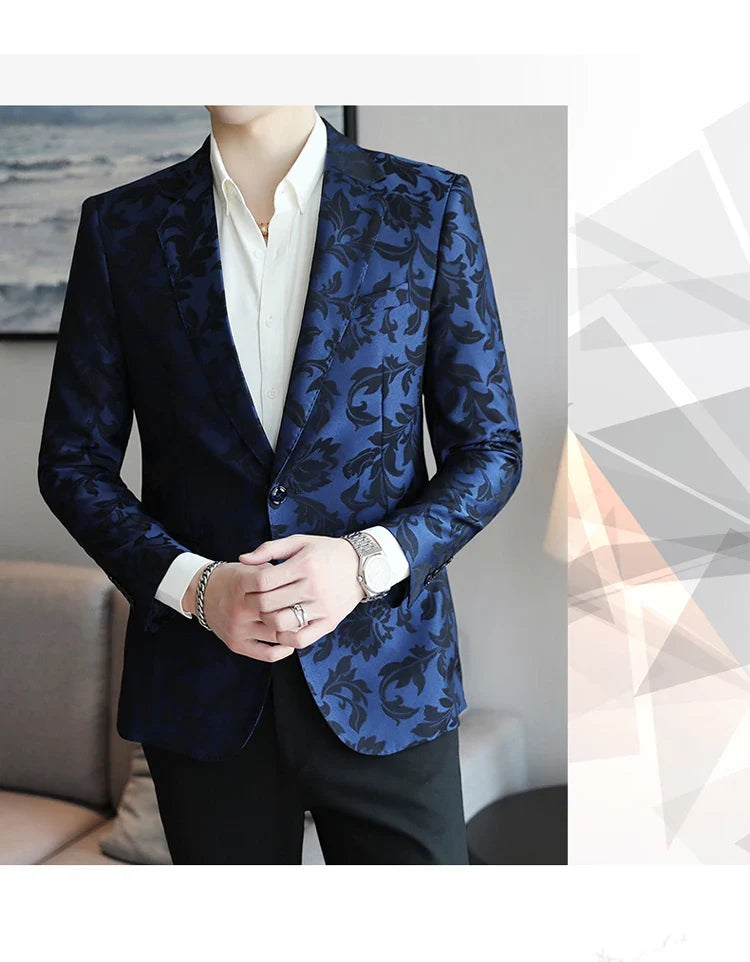 Men's Casual Suit Top - 2025 Spring S-5XL High-Quality Fashion Handsome Trend Business Boutique Wedding Dance West Coat