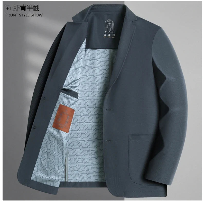 2026 High Quality Fashion Handsome Autumn New Business Fashion Business Suit Solid Color Single West Coat M-4XL